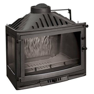 Чугунная каминная топка UNIFLAM 700 SELENIC ECO LB 14 кВт с шибером и угловым стеклом 3131 фото