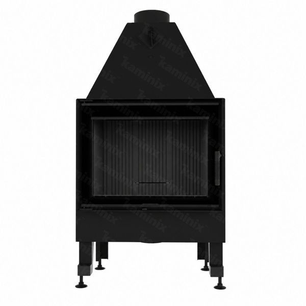 Сталева камінна топка M-FIRE 70 пряма 15 кВт на дровах (чорний шамот) m-fire70pBlack фото