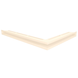 Кутова вентиляційна решітка для каміна SAVEN Loft Angle 60х600х800 ліва (кремовий) Loft/NL/6/60/80/С фото