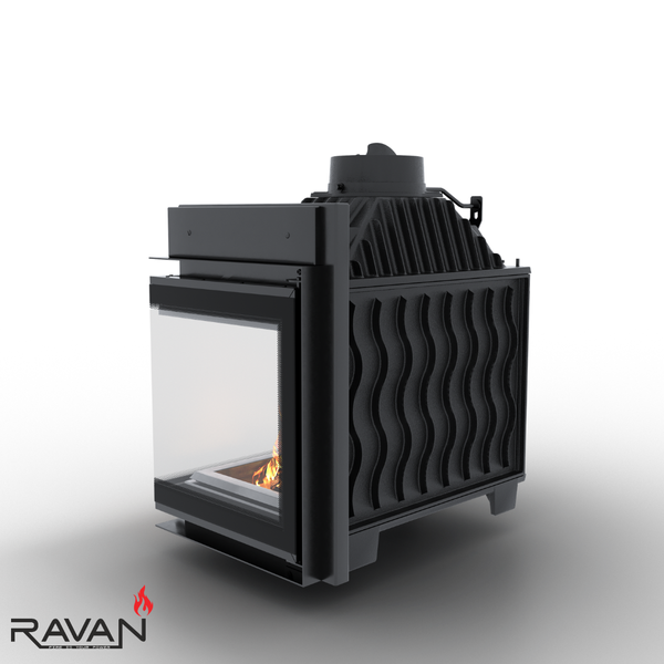 Чугунная каминная топка Ravan IMPERIAL 600 R на дровах 8 кВт 3175 фото