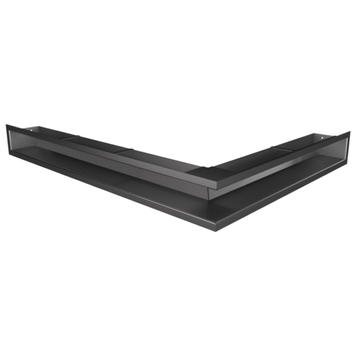Кутова вентиляційна решітка для каміна SAVEN Loft Angle 90х600х800 ліва (графіт) Loft/NL/9/60/80/G фото