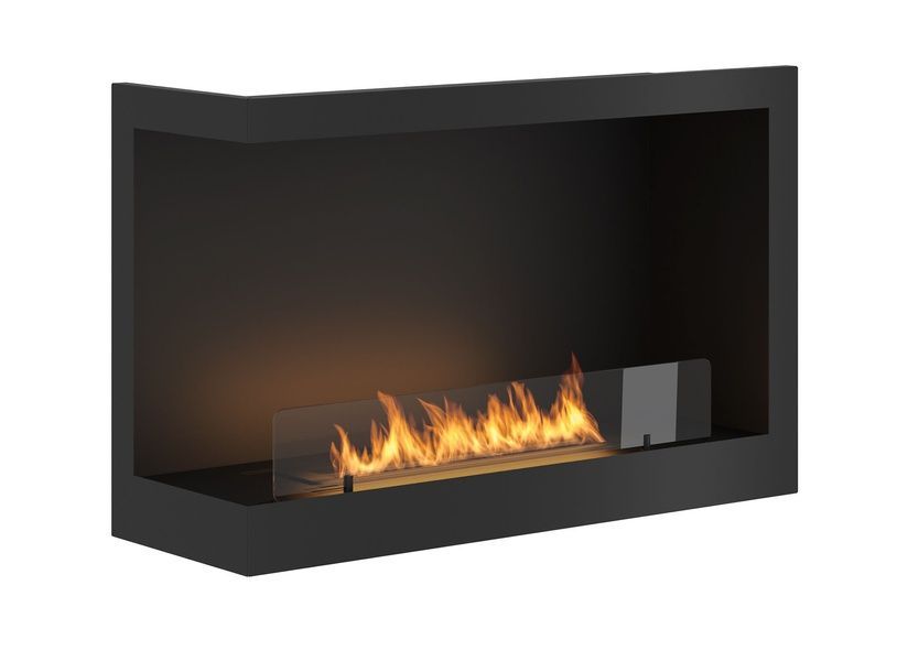 Настенный биокамин Infire INSIDE L800V1 с обогревом (угловой левый) 5903205742063 фото