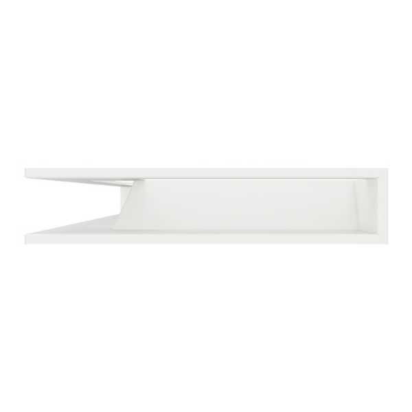 Угловая вентиляционная решетка для камина SAVEN Loft Angle 95х450х800 левая (белый) LOFT/NL/9,5/45/80/W фото
