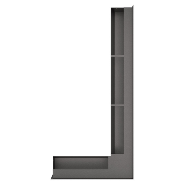 Угловая вентиляционная решетка для камина SAVEN Loft Angle 95х950х450 правая (графит) LOFT/NP/9,5/95/45/G фото