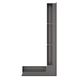 Угловая вентиляционная решетка для камина SAVEN Loft Angle 95х950х450 правая (графит) LOFT/NP/9,5/95/45/G фото 4