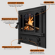 Чавунні дверцята Iron Fire Amber 465х485 мм для печі/барбекю з вогнетривким склом Robax 1130 фото 6