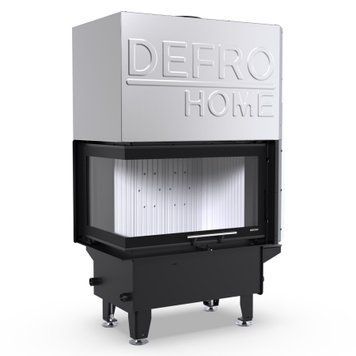 Кутова камінна топка з водяним контуром Defro Home Riva S BL G Short з гільйотиною 16 кВт на дровах KOM-RI-S-BL-G-SHORT фото