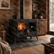 Чугунная кухонная печь на дровах Flame Stove Troy Landscape Kuzineli 12 кВт FS-061 фото 4