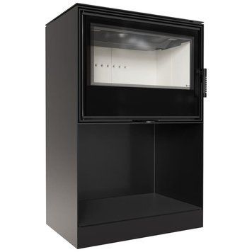 Сталева піч-камін Kratki KARI 80 W на дровах 12 кВт з нішею для дров KARI/80/W фото