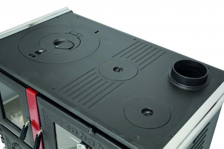 Печь кухня SABAH S105 BLACK 15,6 кВт с варочной поверхностью и духовкой на дровах S105 BLACK фото