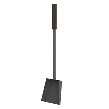 Каминная лопатка стальная SAVEN Shovel L black 50 см с деревянной ручкой SH/L/BL фото