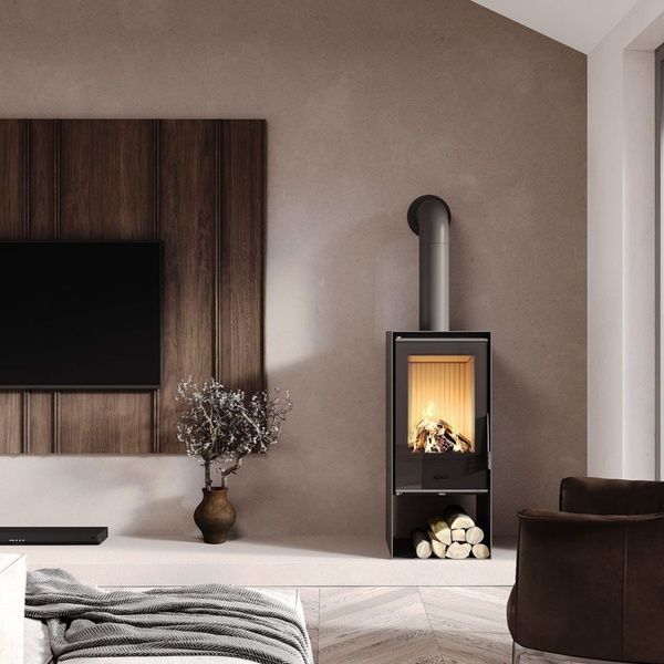 Стальная печь-камин M-FIRE Evia 10 кВт на дровах m-fireEVIA фото