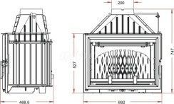 Чугунная каминная топка Invicta 700 Grande Vision 12 кВт на дровах с заслонкой 927075 фото