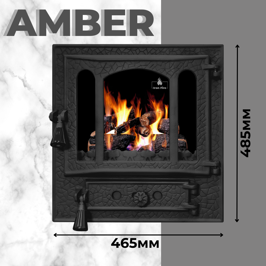 Чавунні дверцята для каміна Iron Fire Amber
